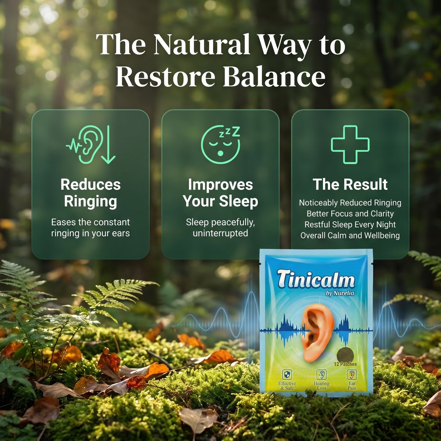 Herbal Patches for Tinnitus, pack of 12 – TINICALM™