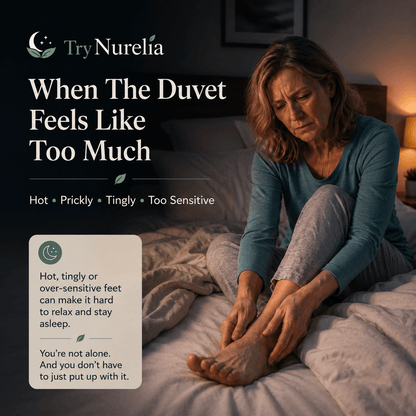 Try Nurelia™ Night Comfort Patches for Hot, Tingly Feet