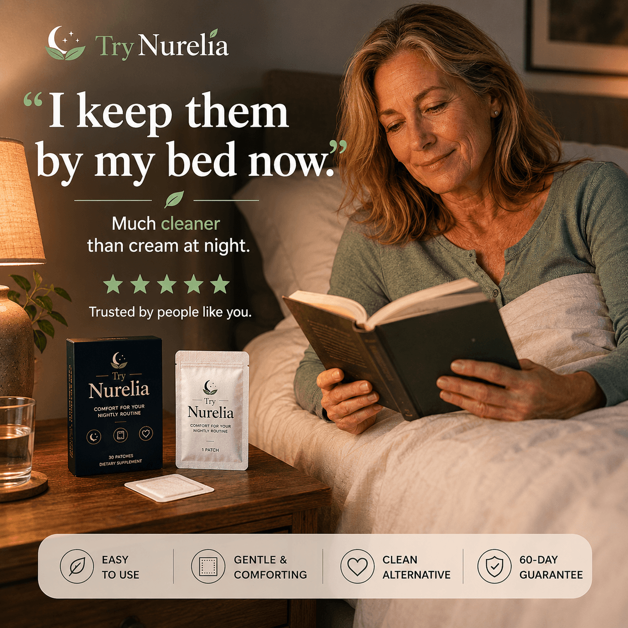 Try Nurelia™ Night Comfort Patches for Hot, Tingly Feet
